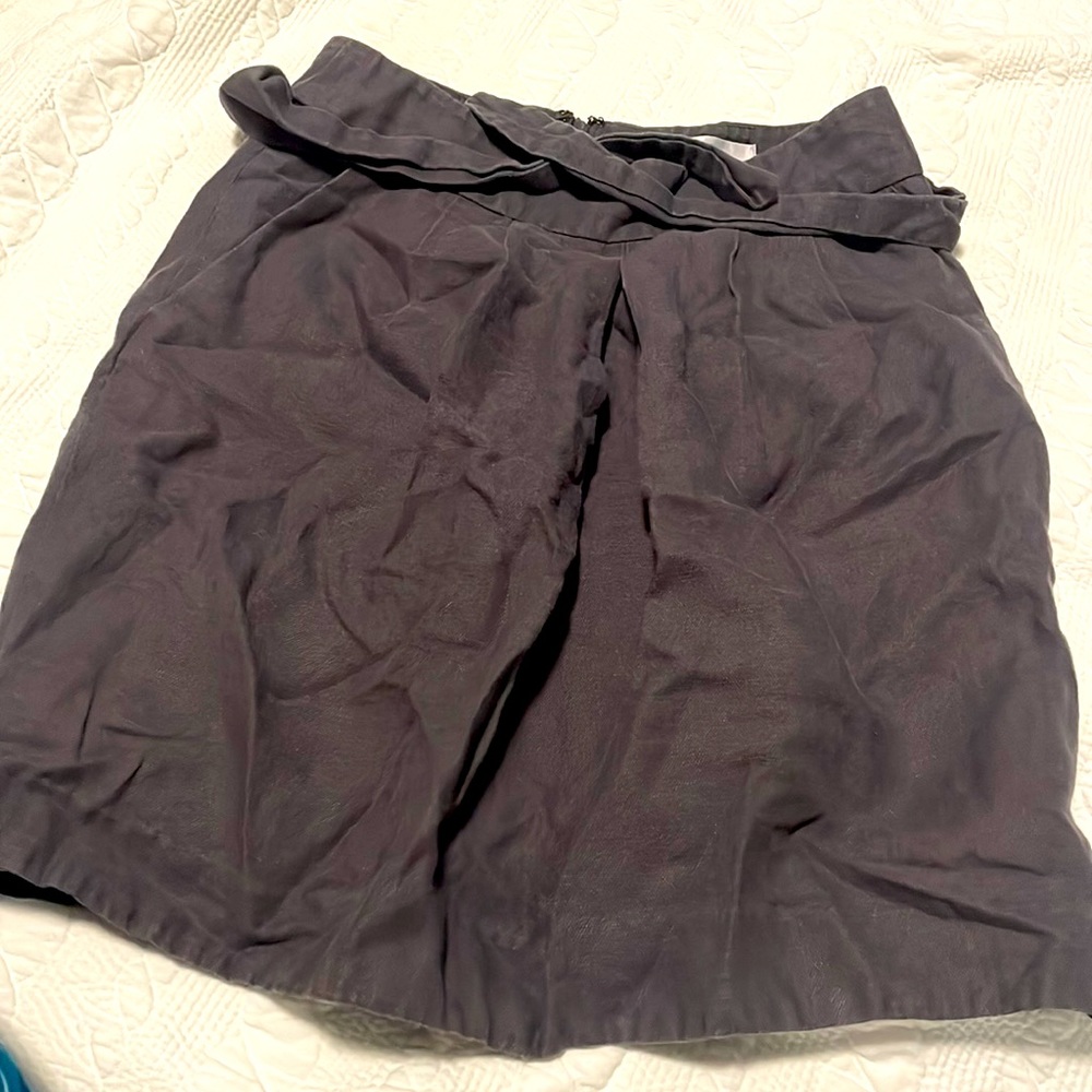 Gray linen skirt